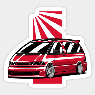 Red Estima Previa Classic JDM Legend Sticker